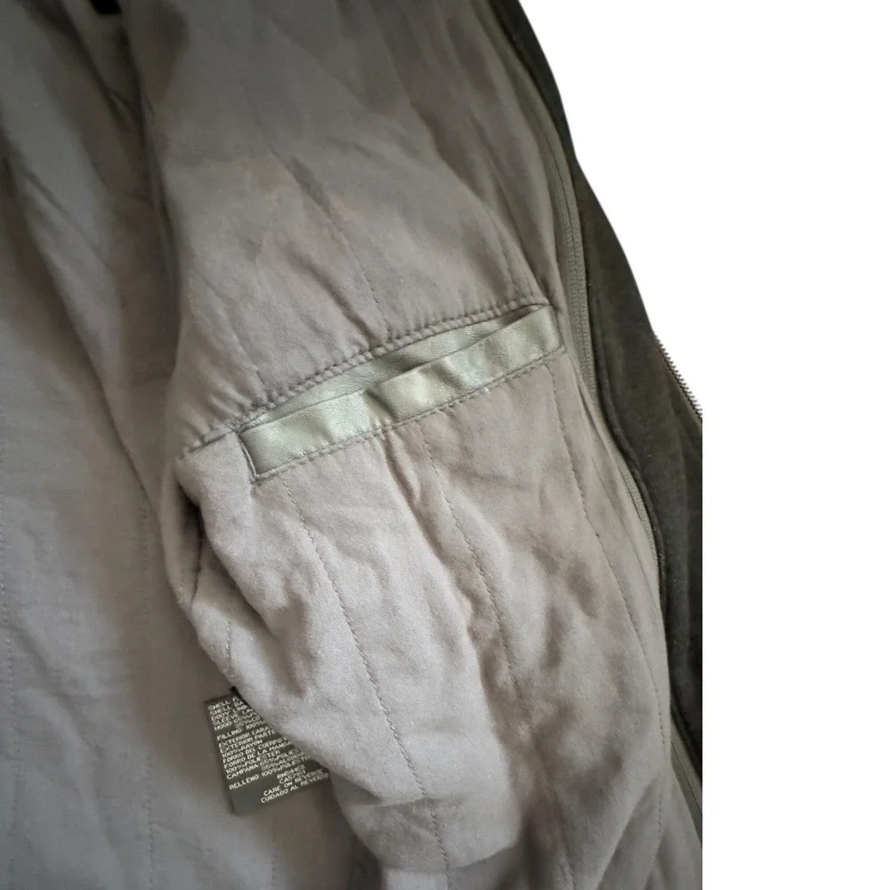 Kenneth Cole Reaction Mens Faux Leather Hooded Moto Jacket Gray Size M‎